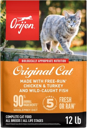 Picture of ORIJEN Grain Free WHOLEPREY Dry Cat Food Original Recipe 12lb Bag | 90% Animal Ingredients, Freeze Dried, Fresh or Raw Ingredients, High Protein, Heart Health, Free-Run Poultry