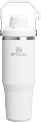 Picture of STANLEY IceFlow 2.0 Fast Flow Tumbler, 30 oz, Frost | Angled Spout Lid | Lightweight and Leakproof for Travel and Sports | Easy Carry Handle | Insulated Stainless Steel | BPA-Free Recycled Claim Standard Blended