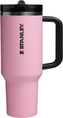 Picture of STANLEY Quencher ProTour Flipstraw Tumbler, 40 oz, Messi GOAT Pink | Built-In Straw & Handle | Cupholder Compatible for Travel | Leakproof Insulated Stainless Steel Cup | BPA-Free Recycled Claim Standard Blended