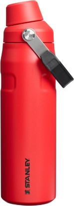 Picture of STANLEY IceFlow Fast Flow Bottle, 24 oz, Chili Black | Angled Spout Lid | Lightweight and Leakproof for Travel and Sports | Easy Carry Handle | Insulated Stainless Steel | BPA-Free