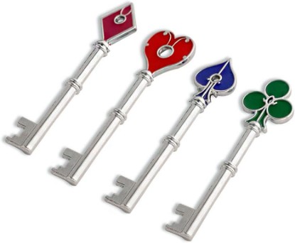 Picture of SONGCHANGJEWELRY Game Remake Keys Set - 4 pcs RPD keys Collection Set - for Game Fans, Kids Gift