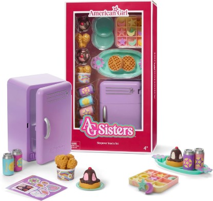 Picture of American Girl AG Sisters Sleepover Snacks Set, Doll Playset, for 14.5-inch Dolls, 17 pcs, for Ages 4+ (Amazon Exclusive)