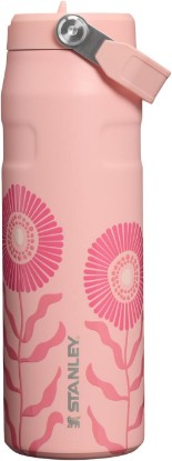 Picture of STANLEY IceFlow Flip Straw 2.0 Bottle, 24 oz, Sorbet Garden | Easy Carry Handle | Twist On Lid and Flip Up Straw | Lightweight Water Bottle | Insulated Stainless Steel | BPA-Free