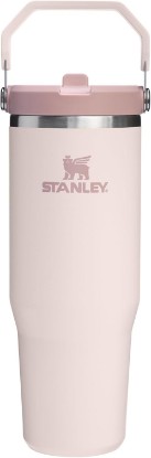 Picture of STANLEY IceFlow 2.0 Flip Straw Tumbler, 30 oz, Rose Quartz | Easy Carry Handle | Twist On Lid and Flip Up Straw | Leak Resistant Water Bottle | Insulated Stainless Steel | BPA-Free Recycled Claim Standard Blended