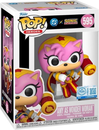Picture of Funko Pop! Heroes: JLA & Sonic - Amy Rose as Wonder Woman - Sonic + DC Comics - Collectable Vinyl Figure - Gift Idea - Official Merchandise - Toys for Kids & Adults - DC Comics Fans