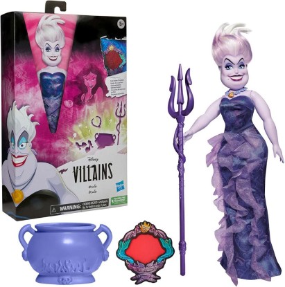Picture of Disney Princess Villains Ursula Fashion Doll, Accessories and Removable Clothes, Disney Villains Toy for Kids 5 Years Old and Up