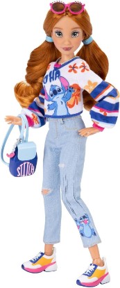 Picture of Disney ILY 4EVER Fashion Dolls Red Hair Stitch 11.5" Tall with 13 Points of Articulation, Two Complete Mix-and-Match Outfits and Mickey Ring for You!