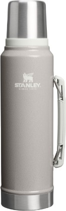 Picture of STANLEY Classic Legendary Vacuum Bottle 1.1 qt | Wide Mouth with Leakproof Cup Lid | Keep Drinks Hot or Cold | Packable for Travel | Insulated Stainless Steel Thermos | BPA-Free | Hammertone Ash Recycled Claim Standard Blended