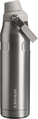 Picture of STANLEY IceFlow Fast Flow Bottle, 36 oz, Stainless Steel Ash | Angled Spout Lid | Lightweight and Leakproof for Travel and Sports | Easy Carry Handle | Insulated Stainless Steel | BPA-Free