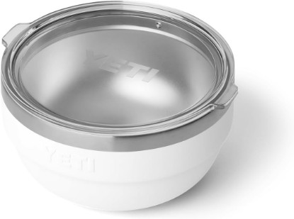 Picture of YETI Rambler Bowl, Vacuum Insulated, Stackable and Nestable Stainless Steel Bowl with Lid, 1 Quart, White
