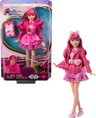 Picture of Mattel Disney Descendants: Wicked Wonderland Fashion Doll & Accessory, Pink Sister of Red & Daughter of Queen of Hearts with Movie-Inspired Clothing