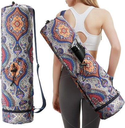 Picture of sportsnew Yoga Mat Bag with Water Bottle Pocket & Wet Pocket for Women