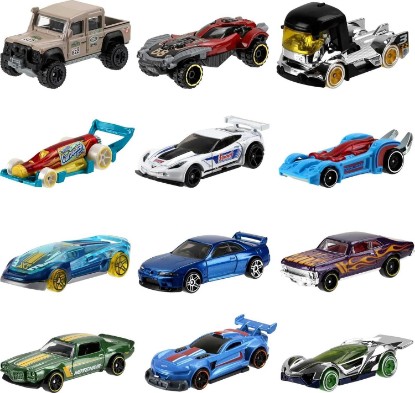 Picture of Hot Wheels Toy Cars or Trucks, Set of 72 Individually Packaged 1:64 Scale Cars, Rescue Vehicles or Trucks (Styles May Vary; May Include Duplicates)