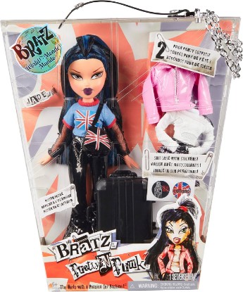 Picture of Bratz Pretty ‘N’ Punk Jade Fashion Doll with 2 Outfits and Suitcase, Collectors Ages 6 7 8 9 10+