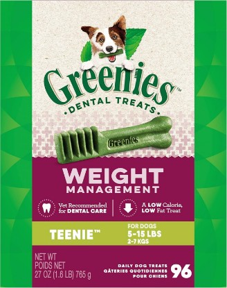 Picture of Greenies Weight Management TEENIE Dental Dog Chews - 27 Ounces 96 Treats