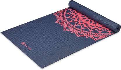 Picture of Gaiam Yoga Mat Classic Print, 4mm Non-Slip Mat | Lightweight 4mm print yoga mat with non-slip grip. Ideal for yoga, Pilates & floor workouts at home or studio.