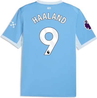 Picture of PUMA Men's Manchester City 2026/27 HAALAND #9 Home Jersey - Blue | Official replica soccer jersey;short sleeves; regular fit; dryCELL moisture-wicking; breathable fabric