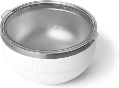 Picture of YETI Rambler Bowl, Vacuum Insulated, Stackable and Nestable Stainless Steel Bowl with Lid, 2 Quart, White