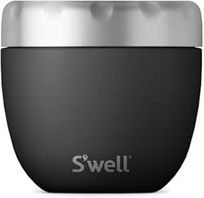 Picture of S'well Stainless Steel Bowls Triple-Layered Vacuum-Insulated Containers Keeps Food and Drinks Cold for 11 Hours and Hot for 7 - with No Condensation - BPA Free, 21.5 oz, Onyx