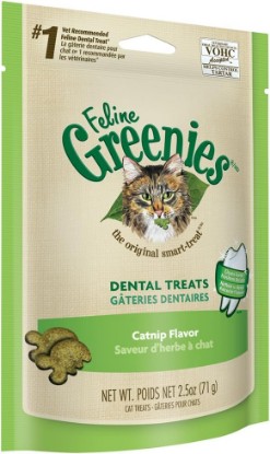 Picture of FELINE GREENIES Dental Treats for Cats Catnip Flavor 2.5 oz.