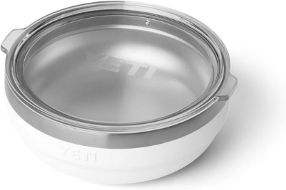 Picture of YETI Rambler Low Bowl, Vacuum Insulated, Stackable and Nestable Stainless Steel Bowl with Lid, 0.7 Quart, White