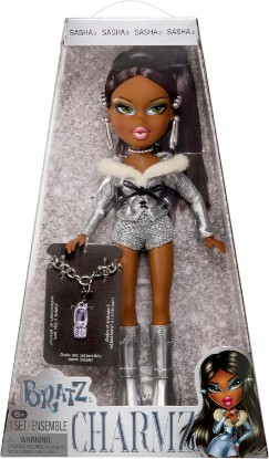 Picture of Bratz Charmz Sasha Fashion Doll with Collectible Charm Bracelet