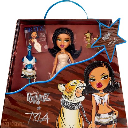 Picture of Bratz x Tyla Fashion Doll, Special Collector Edition with 2 Fashion Looks, Accessories, and Pet Tiger