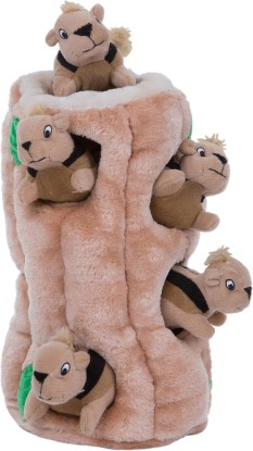 Picture of Outward Hound Hide-A-Squirrel Plush Squeaky Dog Toy, XL, 7" x 11.8" | Hide-n-Seek Puzzle, 6 Removable Squirrels, Fetch Play, Interactive Enrichment, Boredom Buster, Light Chewers, Dogs & Puppies
