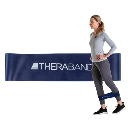 Picture of THERABAND Resistance Band Loop, Exercise, Workout, Physical Therapy, Blue | Elastic resistance band for exercise, strength training, stretching and physical therapy