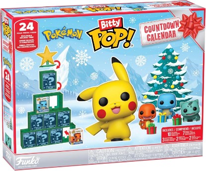 Picture of Funko Pop! Bitty Countdown Calendar: Pokemon - 24 Days of Surprises - Collectible Vinyl Mini Figures - Mystery Box - Gift Idea - Holiday Present for Kids - Christmas or Birthday Countdown