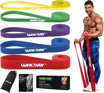 Picture of WIKDAY Resistance Bands for Working Out, Exercise Bands, Workout Bands, Pull Up Assistance Bands for Body Stretching Training Physical Therapy Muscle Training for Men & Women