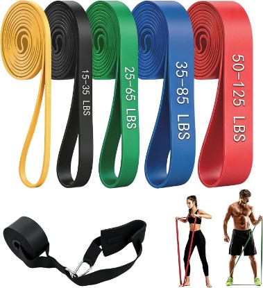 Picture of Resistance Bands with Door Anchor, Pull Up Assistance Bands for Working Out