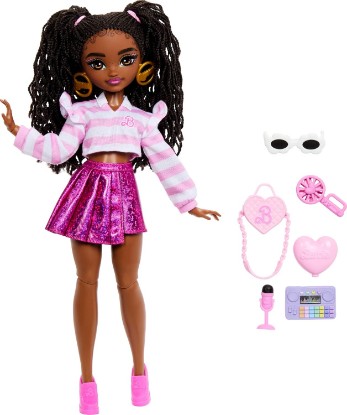 Picture of Barbie Dream Besties Skate Party Barbie Brooklyn Doll & Accessories | Fashion Doll with Removable Fashions & 9 Dance Themed Accessories, Ages 3+