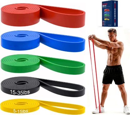 Picture of Pull Up Bands, Resistance Bands Set, Exercise Workout Bands for Men & Women, Ideal for Body Stretching, Physical Therapy and Muscle Training