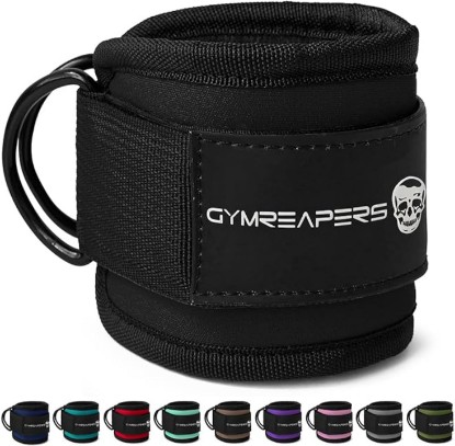 Picture of Gymreapers Ankle Straps For Cable Machine Kickbacks, Glute Workouts, Lower Body Exercises - Adjustable Leg Straps with Neoprene Padding