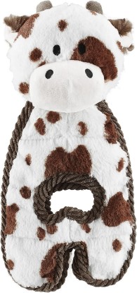 Picture of Outward Hound by Charming Pet Cuddle Tugs Cow Plush Squeaky Dog Toy
