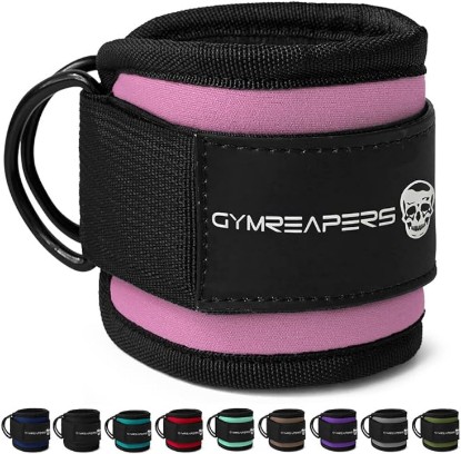 Picture of Gymreapers Ankle Straps For Cable Machine Kickbacks, Glute Workouts, Lower Body Exercises - Adjustable Leg Straps with Neoprene Padding