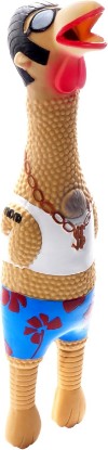 Picture of Outward Hound Squawkers Squeaky Latex Dog Toy, Earl, 11.4" | Classic Rubber Chicken in a Swimsuit, Silly Squawking Sound, Interactive Fetch, Indoor Outdoor, Light Chewers, Dogs & Puppies