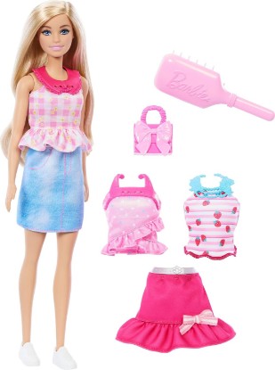 Picture of Barbie Easy to Dress Doll Featuring Easy to Dress | with Snap on Fashions, Fashion Dolls with Brushable Blonde Hair