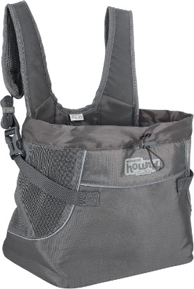 Picture of Outward Hound PupPak Dog Front Carrier, Gray, Small, 12" x 11.5" x 7.5" | Hands-Free Pet Backpack, Water-Resistant, Breathable Mesh, Safety Clip, Hiking & Camping, Small Dogs up to 10 lbs