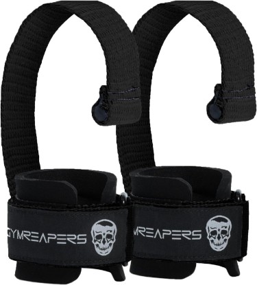 Picture of Gymreapers Weight Lifting Straps With Dowel - Wrist Straps for Weightlifting - Workout Deadlift Wrist Weights - Reinforced Stitching & Padded Fit Gym Accessories for Strength & Gym Hand Grip