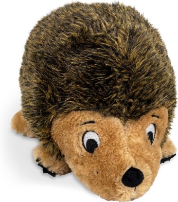 Picture of Outward Hound Hedgehogz Plush Dog Toy, Squeaks & Grunts, XL, 12" x 9" | Soft Realistic Faux Fur, Round for Rolling & Chasing, Cuddle & Carry, Interactive Fetch, Light Chewers, Dogs & Puppies