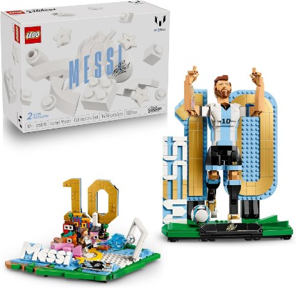Picture of LEGO Editions Lionel Messi – Collector's Set Co-Pack - Building Toy for Kids - Soccer Collectible - Sports Décor for Boys & Girls, Ages 12+ - Gift Idea for Soccer Fans - 66818