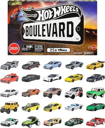 Picture of Hot Wheels Boulebird JFM00 25 Car Factory Set Vehicle Toy Mini Car, 25 Pack for Ages 3 and Up, Multi | Factory Set, Ages 3 and Up, Multi