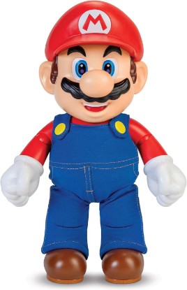 Picture of Super Mario It's-A Me, Mario! Collectible Action Figure, Talking Posable Mario Figure, 30+ Phrases and Game Sounds – 12 Inches Tall!