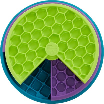 Picture of Outward Hound Nina Ottosson Lickin’ Layers 3-in-1 Dog Toy Treat Puzzle, 10" | Level 2 Intermediate, Interactive Slow Feeder, Lick Mat, Puzzle, Holds 2 Cups Food, Non-Slip Base, Enrichment, Dogs & Puppies