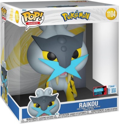 Picture of Funko POP! Jumbo: Pokemon - Raikou - Amazon Exclusive | Official Merch - Collectable Vinyl Figurine for Shelf Display - Birthday Gift Idea for Fans and Collectors