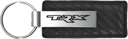Picture of AU-TOMOTIVE GOLD INC. Officially Licensed RAM TRX Rectangular Keychain | Carbon Fiber Leather