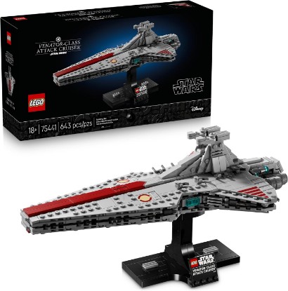 Picture of LEGO Star Wars Venator-Class Attack Cruiser Building Set for Adults, Men & Women, Ages 18+ - Movie Collectible & Room Decor for Office, Bedroom, or Book Shelf - Gift Idea for Birthdays - 75441