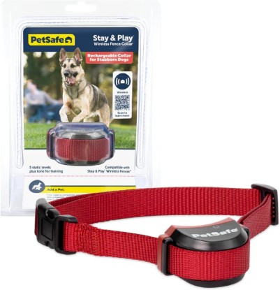 Picture of PetSafe Stubborn Dog Stay & Play Wireless Fence Collar | Collar Only, Replacement, Extra, Add-A-Dog, Tone & Static Correction, Waterproof, Rechargeable, Dogs 5 lb+, Necks 6-28 in